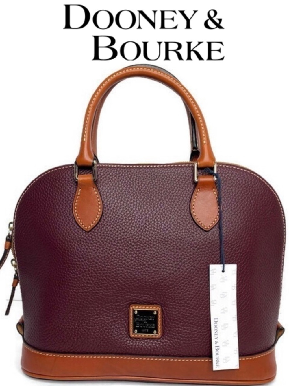 Dooney & Bourke Bordeaux Burgundy ZIP Zip Satchel